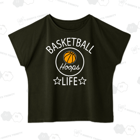 バスケットボール・BASKETBALL・Hoops・白・丸囲み・デザイン・グッズ・Tシャツ・ボールイラスト・サークル・かっこいい・かわいい・バスケ男子・バスケ女子・部活・チームT・バスケ部・応援