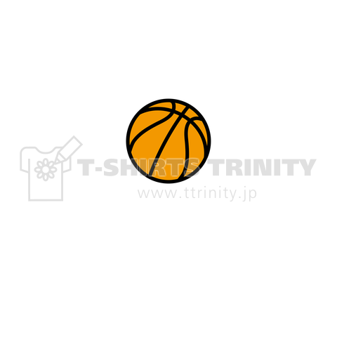 バスケットボール Basketball Hoops 白 丸囲み デザイン グッズ Tシャツ ボールイラスト サークル かっこいい かわいい バスケ男子 バスケ女子 部活 チームt バスケ部 応援 デザインtシャツ通販 Tシャツトリニティ