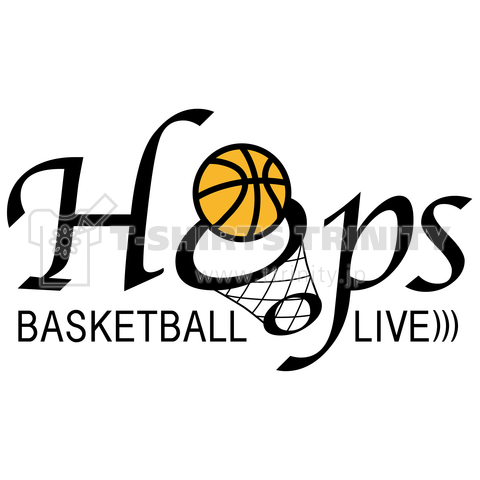 バスケットボール・Hoops・ロゴ・BASKETBALL LIVE・デザイン・グッズ・ボールイラスト・サークル・かっこいい・かわいい・バスケ男子・バスケ女子・有力・部活・チームT・バスケ部・応援