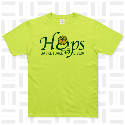 バスケットボール・Hoops・ロゴ・緑・BASKETBALL LIVE・デザイン・グッズ・ボールイラスト・サークル・かっこいい・かわいい・バスケ男子・バスケ女子・有力・部活・チームT・バスケ部・応援