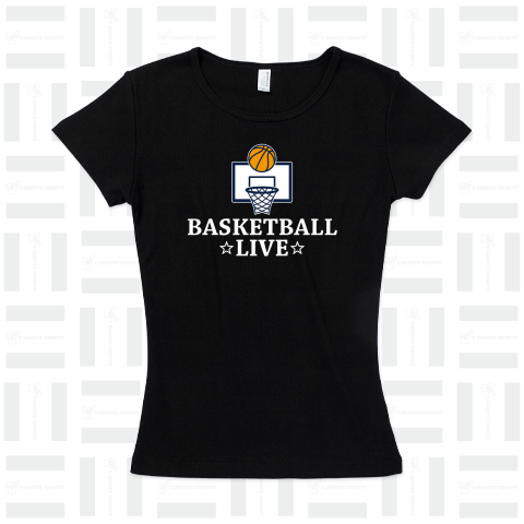 バスケットボール・白文字・ゴール・BASKETBALL・デザイン・グッズ・Tシャツ・イラスト・サークル・かっこいい・かわいい・バスケ男子・バスケ女子・有力・確実・有望・部活・チームT・バスケ部・応援