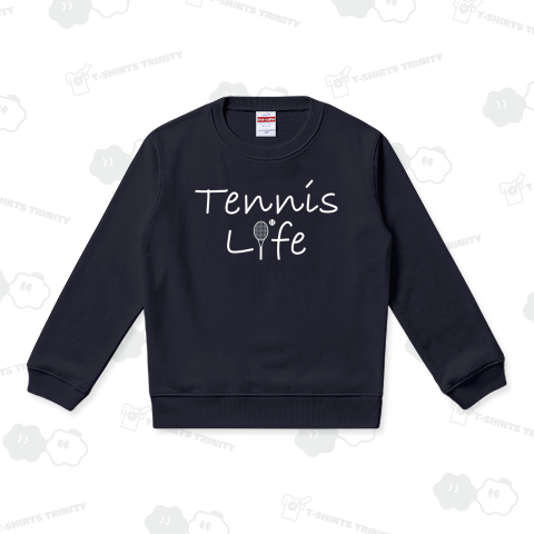 テニス・TENNIS・ライフ・筆記白文字・アイテム・デザイン・ラケット・ガット・イラスト・スポーツ・Tシャツ・サーブ・男子・女子・かっこいい・かわいい・選手・画像・ボール・王子・応援