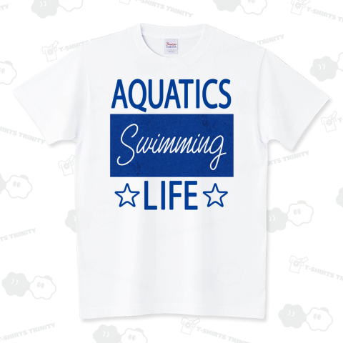 水泳競技・競泳・スイミング・アクアティクス・青・SWIMMING・すいえい・グッズ・フリーリレー・Tシャツ・スポーツ・男子・女子・かっこいい・かわいい・プール・自由形・平泳ぎ・背泳ぎ・バタフライ