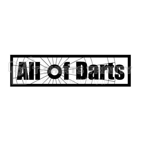 【All Of Darts】ロゴ(モノクロ)