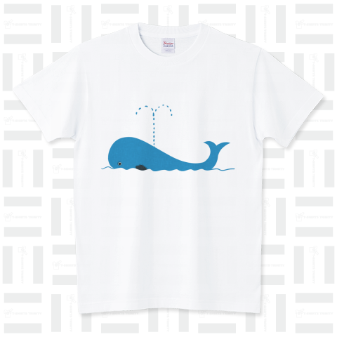 クジラTシャツ可愛い鯨のイラスト - チコデザ スタンダードTシャツ(5.6オンス)