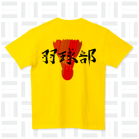 熱血羽球部バドミントンTシャツ 赤バージョン