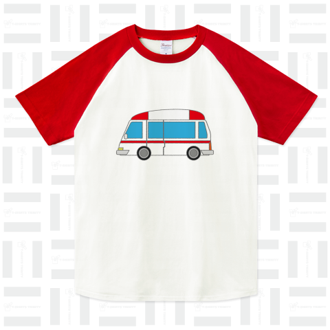 可愛い救急車のイラストTシャツ