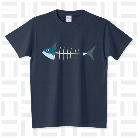 魚の骨Tシャツ