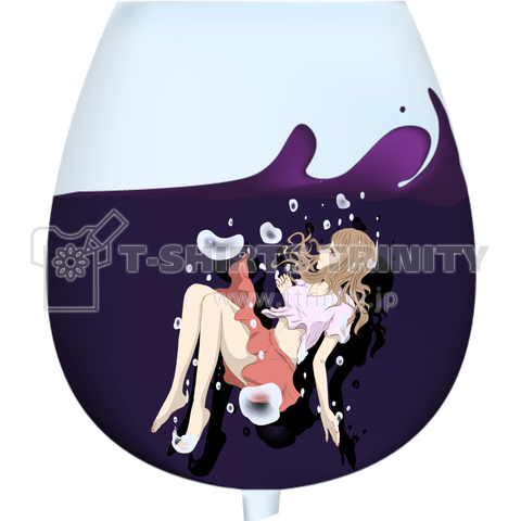 ワイングラスと少女