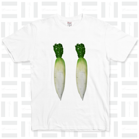 大根Tシャツ - おもしろ野菜グッズ