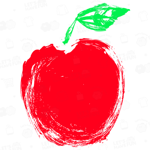 りんごの墨絵