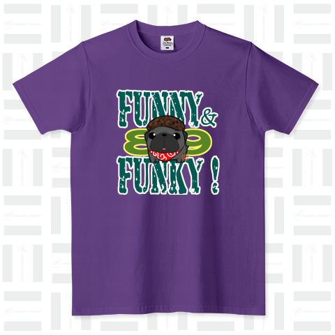 FUNNY&FUNKY!ハンチング帽の黒パグ