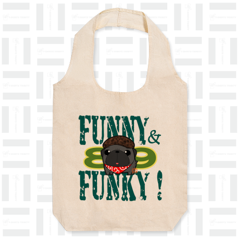 FUNNY&FUNKY!ハンチング帽の黒パグ