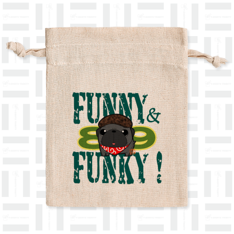 FUNNY&FUNKY!ハンチング帽の黒パグ