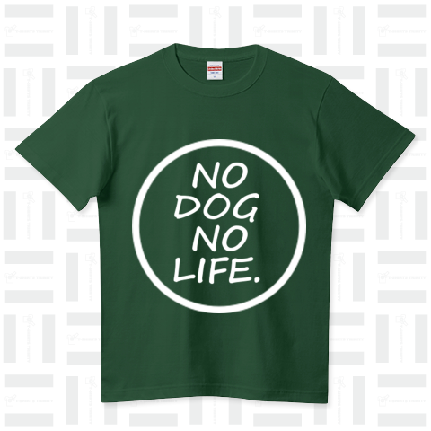 NO DOG, NO LIFE. ロゴ (白)