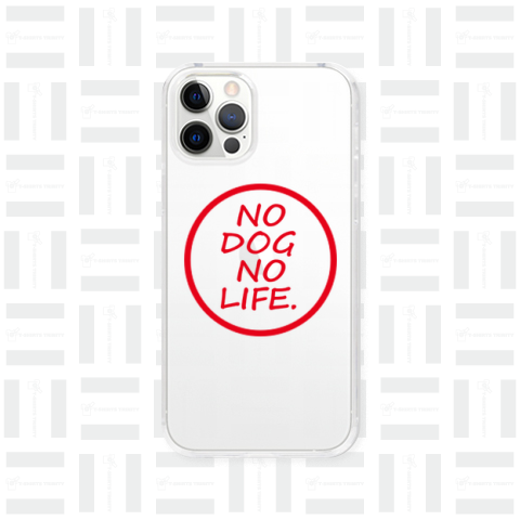 NO DOG, NO LIFE. ロゴ (赤)