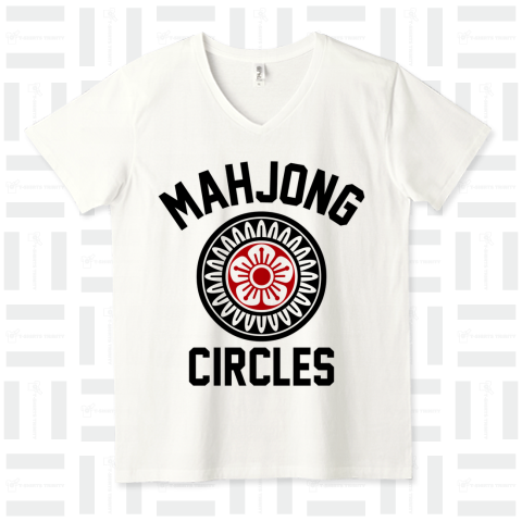 MAHJONG CIRCLES -麻雀牌 一筒 イーピン-黒ロゴ（Tシャツ）|デザインT ...