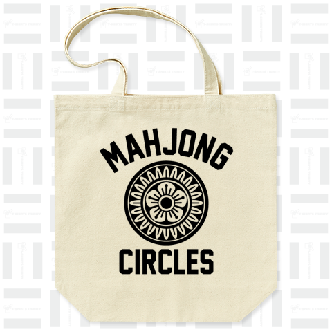 MAHJONG CIRCLES -麻雀牌 一筒 イーピン-黒1色ロゴ-