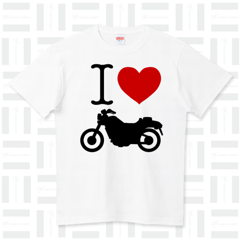 アイラブバイク ハイクオリティーTシャツ(5.6オンス)