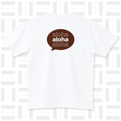 バックプリント 吹き出し aloha 025(Brown)
