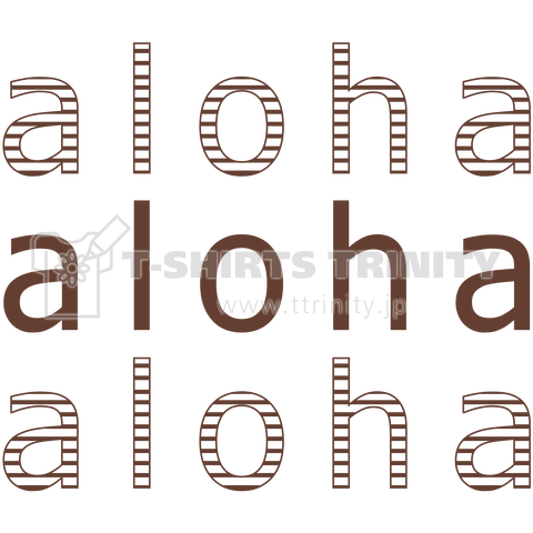 バックプリント チョコレートパイナップル aloha 100