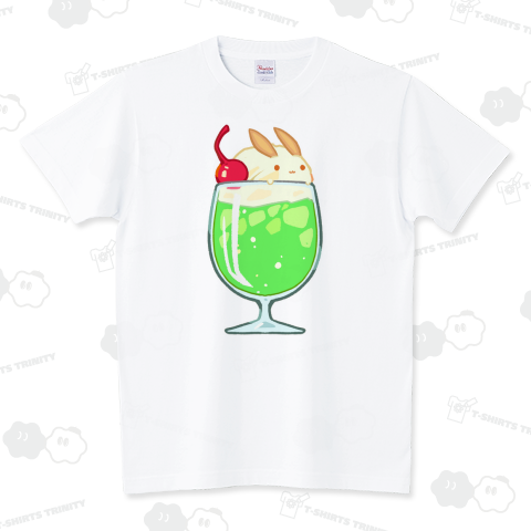 うさぎクリームソーダ スタンダードTシャツ(5.6オンス)