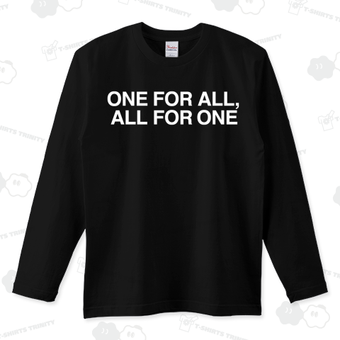 ONE FOR ALL, ALL FOR ONE-ワンフォーオール、オールフォーワン- 白ロゴ