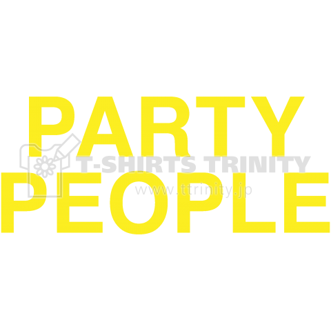 Party People パーティーピープル 黄色ロゴ デザインtシャツ通販 Tシャツトリニティ