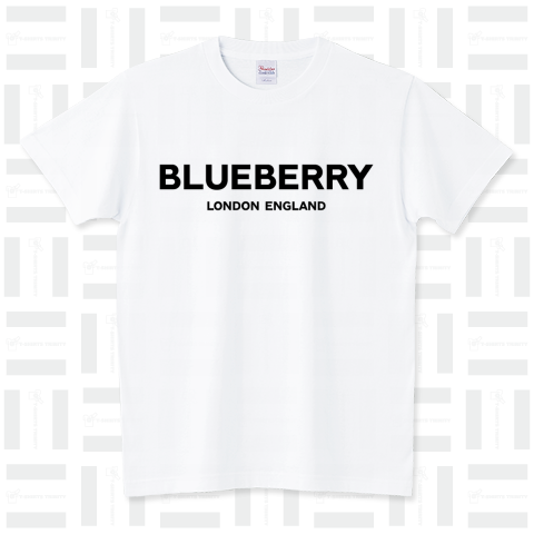BLUEBERRY LONDON ENGLAND-ブルーベリー ロンドン イングランド- 黒ロゴ スタンダードTシャツ(5.6オンス)