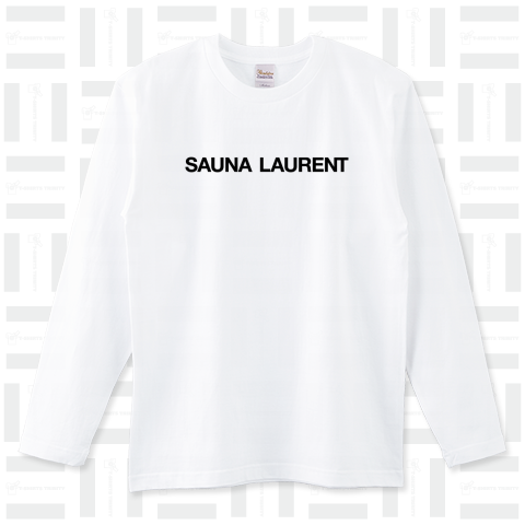SAUNA LAURENT-サウナローラン-黒ロゴ ロングTシャツ(5.6オンス)