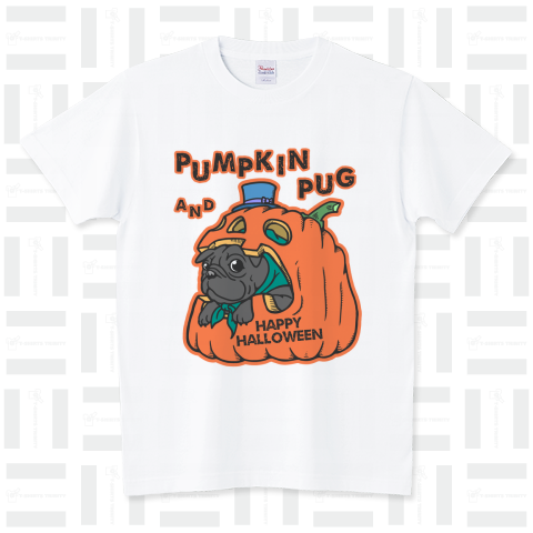 かぼちゃとパグ(黒)【DF-14】