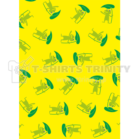 葉っぱの傘と眠たいカエルくん Iphone デザインtシャツ通販 Tシャツトリニティ
