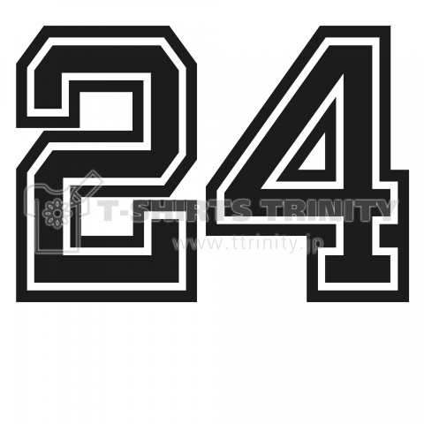 Number 24 背番号 デザインtシャツ通販 Tシャツトリニティ