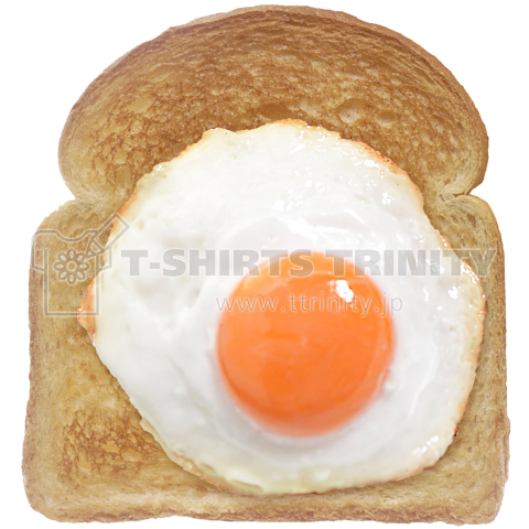 パズーのパン トースト 目玉焼 Toast Fried Egg 01 デザインtシャツ通販 Tシャツトリニティ