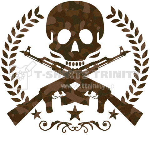 S​k​u​l​l​ & AK 47 Rifle ​01 camoufla