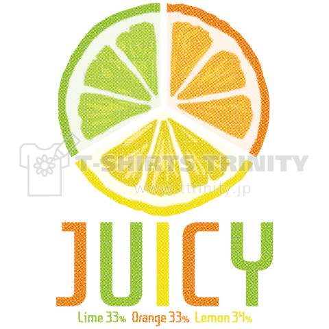 JUICY Lime33% Orange33% Lemon34%