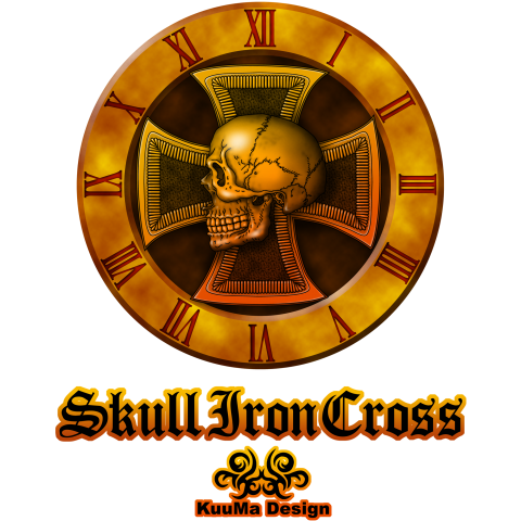 Skull Iron-cross Gold2(B)