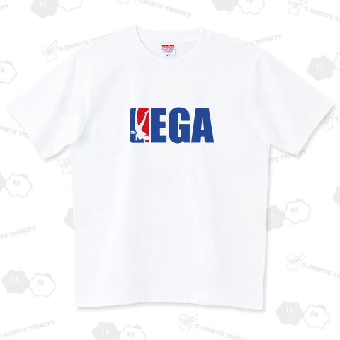 【パロディー商品】EGA LOGO2 WHT ハイグレードTシャツ(6.2オンス)