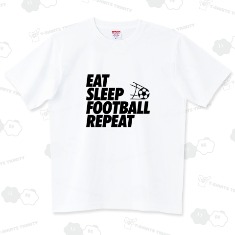 EAT SLEEP FOOTBALL REPEAT (黒文字)