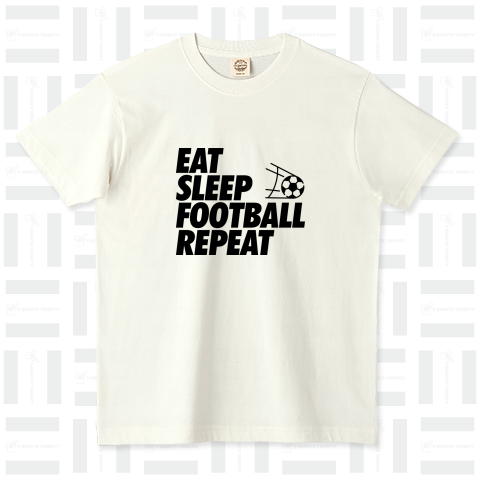 EAT SLEEP FOOTBALL REPEAT (黒文字)