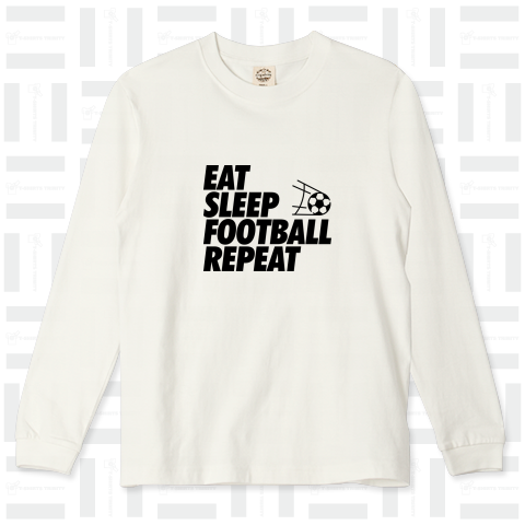 EAT SLEEP FOOTBALL REPEAT (黒文字)