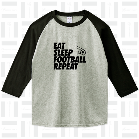 EAT SLEEP FOOTBALL REPEAT (黒文字)