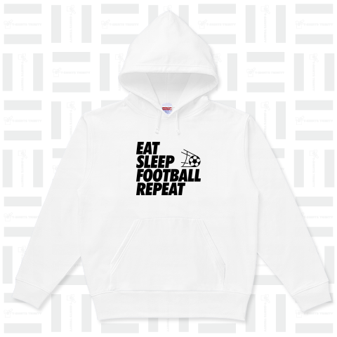 EAT SLEEP FOOTBALL REPEAT (黒文字)