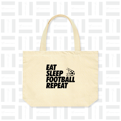 EAT SLEEP FOOTBALL REPEAT (黒文字)