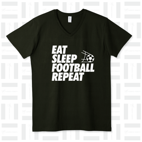 EAT SLEEP FOOTBALL REPEAT (ホワイト)