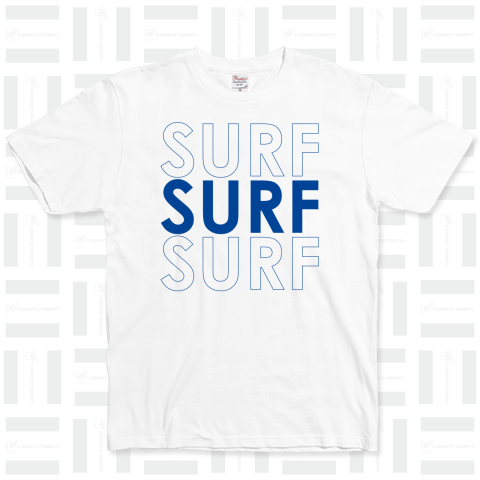 SURFxSURFxSURFサーフィンシンプルロゴTシャツ/サーフィン 
