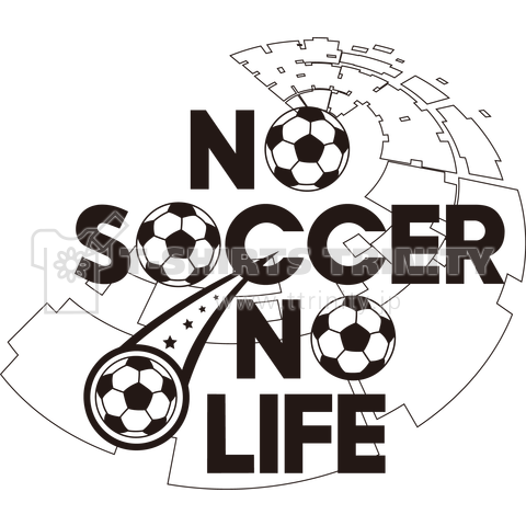 No Soccer No Life デザインtシャツ通販 Tシャツトリニティ