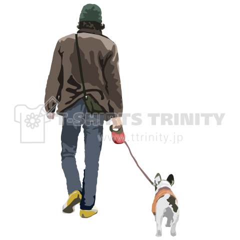 FRENCH BULLDOG with MAN 02