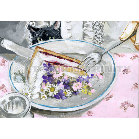 violet cake/ねこと薔薇