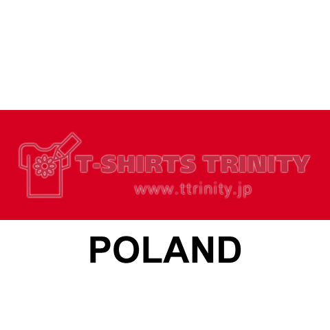 ポーランド Poland 国名英語表記 デザインtシャツ通販 Tシャツトリニティ